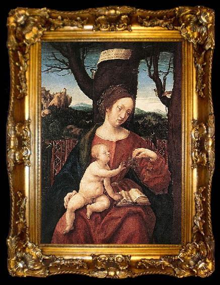 framed  HERRERA, Francisco de, the Elder Madonna with Grape, ta009-2